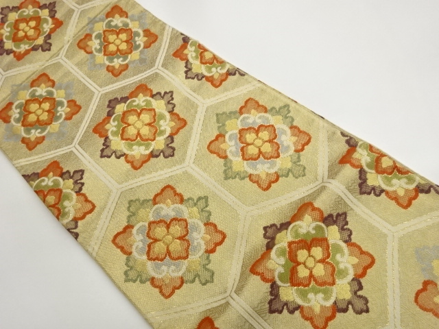 JAPANESE FUKURO OBI / SAGANISHIKI / WOVEN KIKKO PATTERN